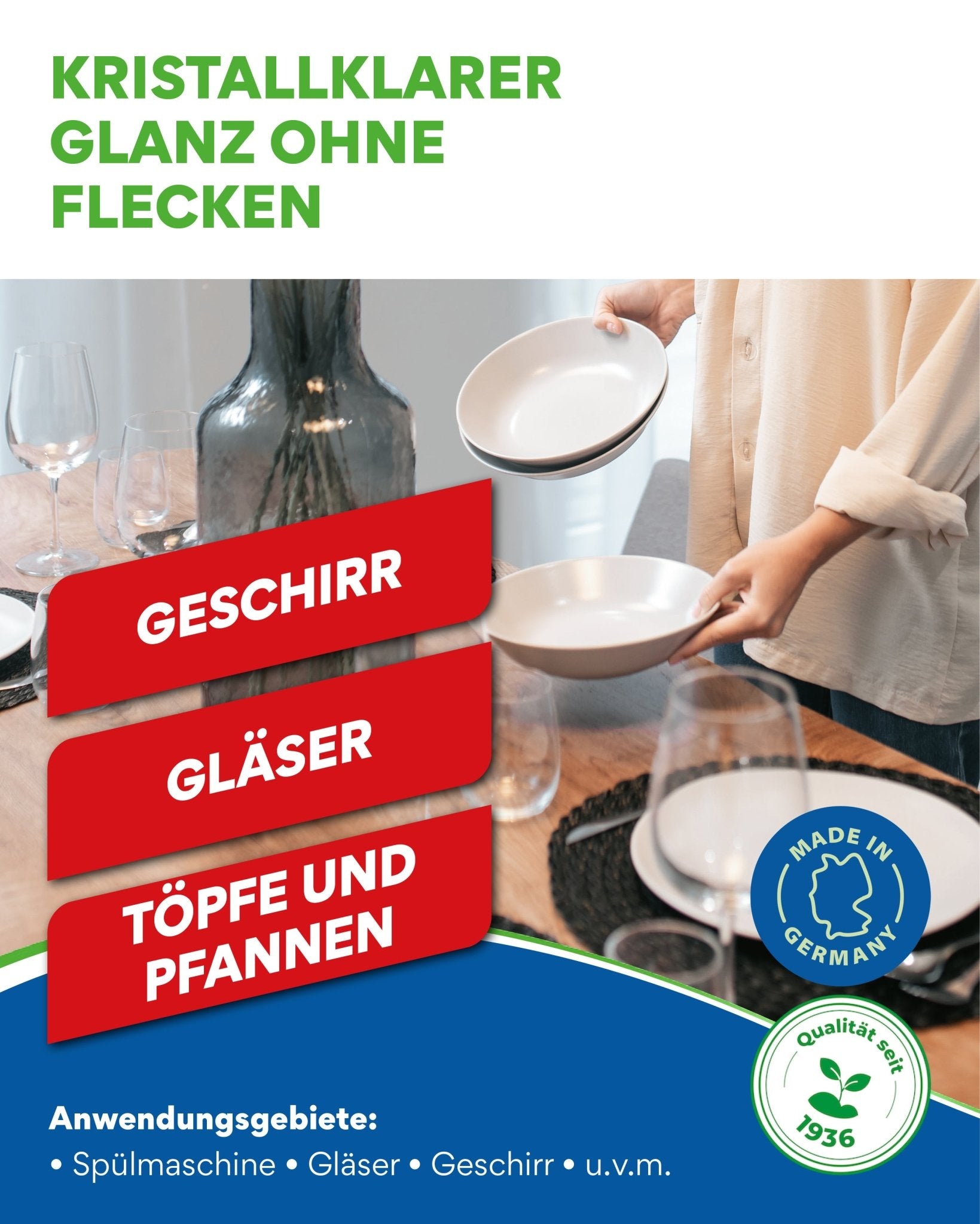 Klarspüler für strahlendes Geschirr Klarspüler für strahlendes Geschirr
