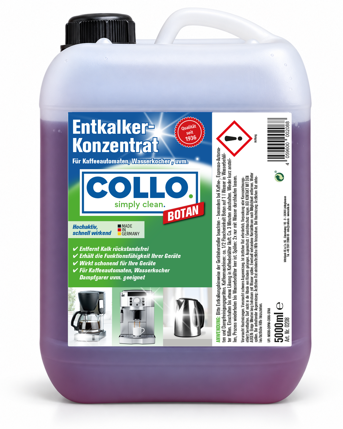 Caleo Entkalkerkonzentrat, 5 L