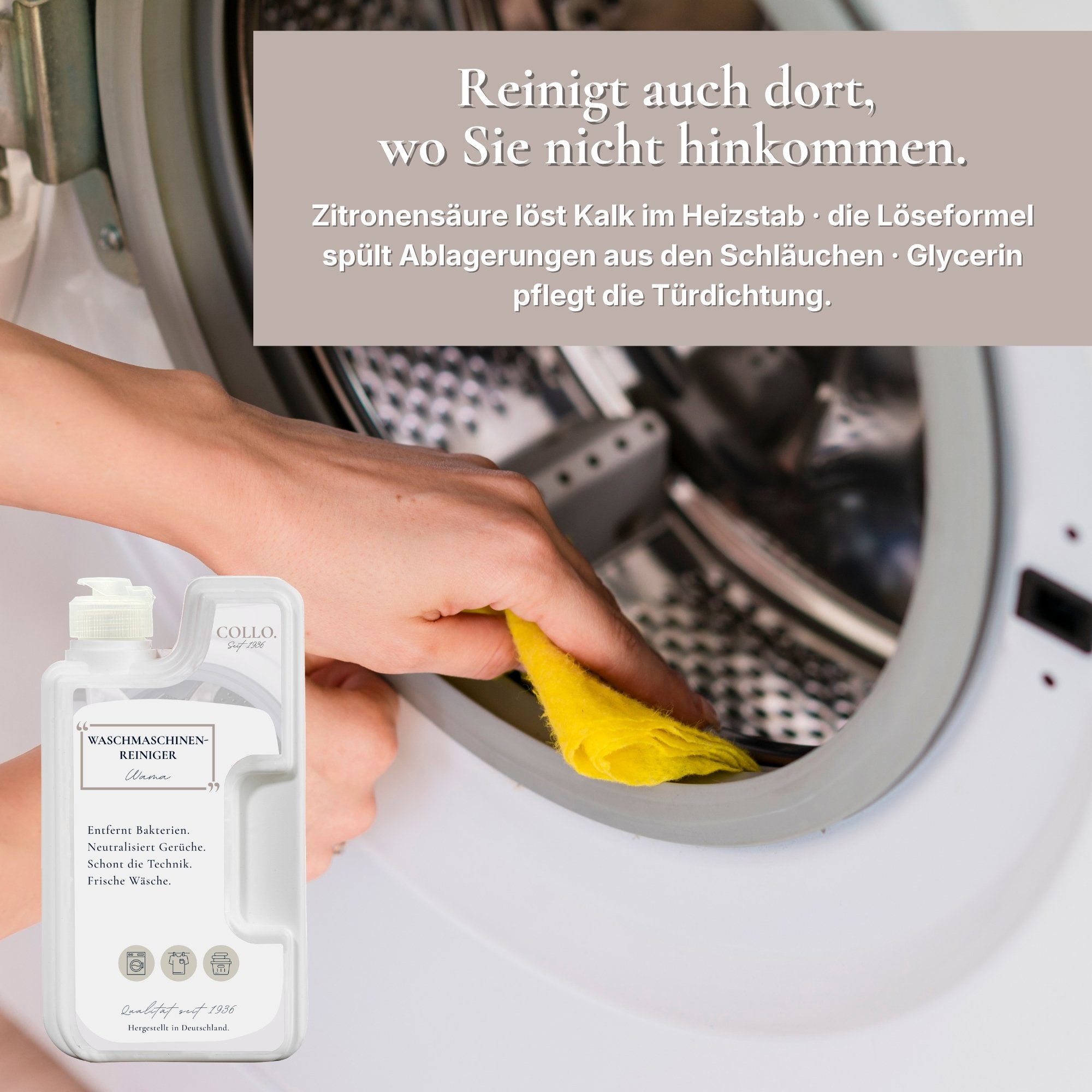 WaMa - Hygienischer Waschmaschinenreiniger gegen Kalk, Schmutz, Gerüche