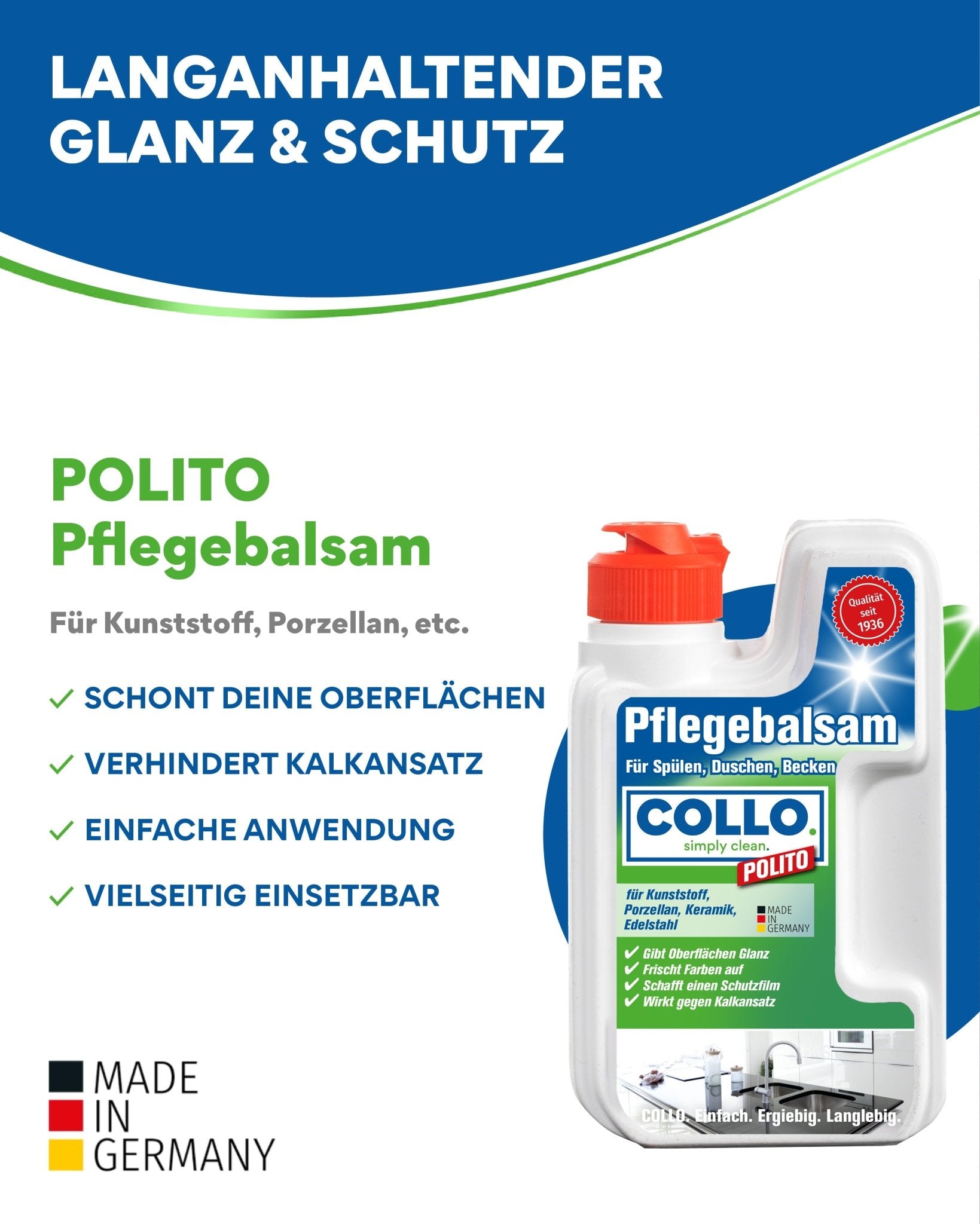 Polito - Spülbecken- & Keramik-Politur für Küche & Bad Polito - Spülbecken- & Keramik-Politur für Küche & Bad