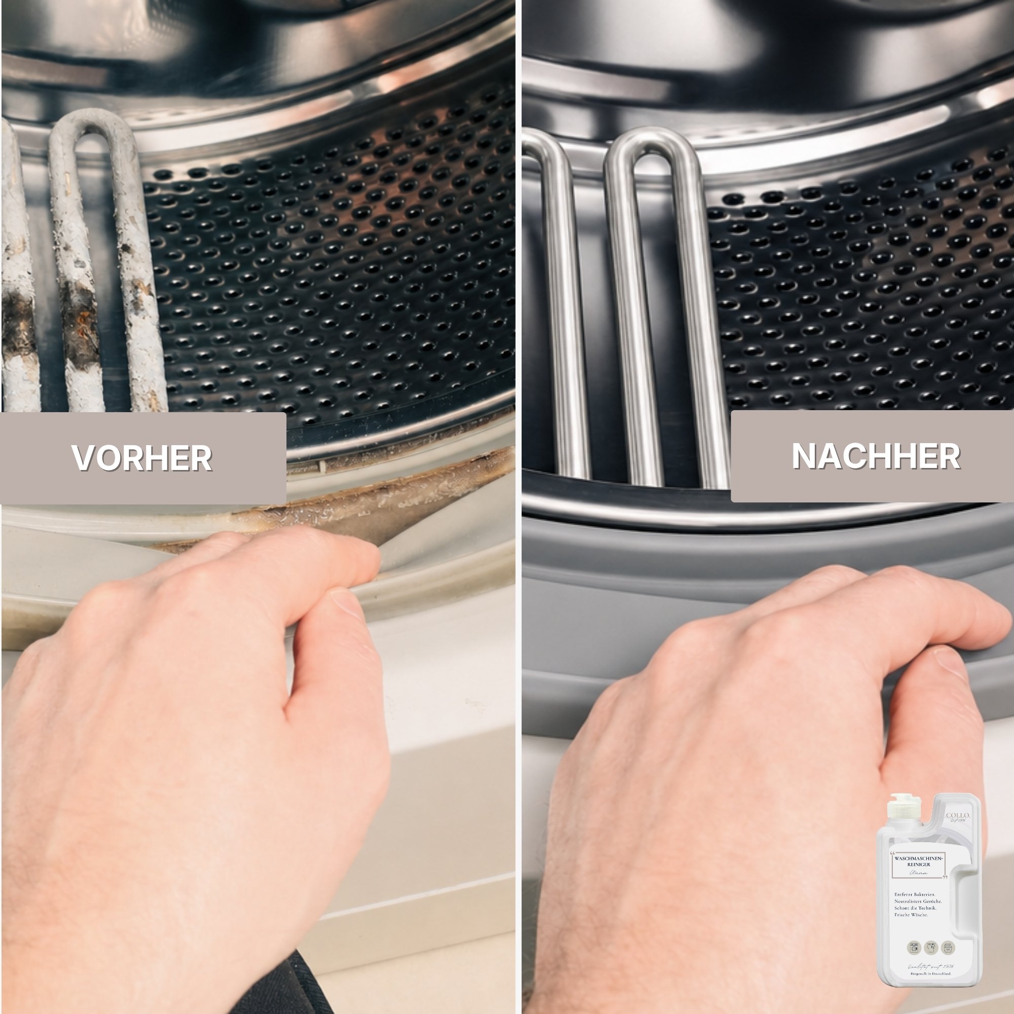 WaMa - Hygienischer Waschmaschinenreiniger gegen Kalk, Schmutz, Gerüche